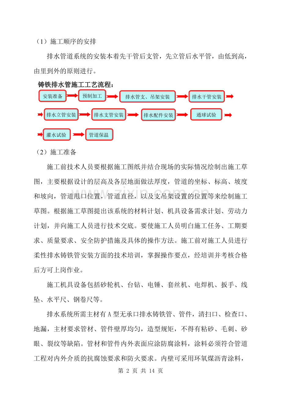 A型柔性法兰连接排水铸铁管施工工艺.doc_第2页