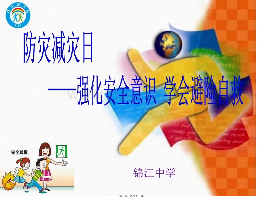 512防灾减灾日主题班会.ppt_第1页