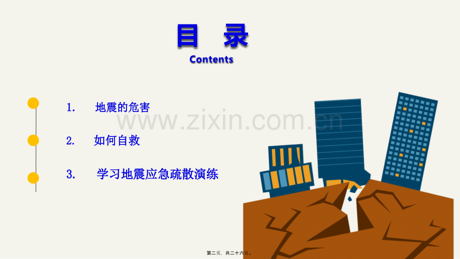 防震逃生自救主题班会.ppt_第2页