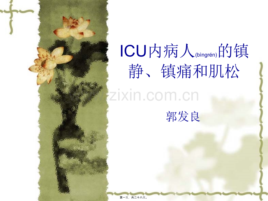 ICU病人的镇静镇痛肌松.ppt_第1页