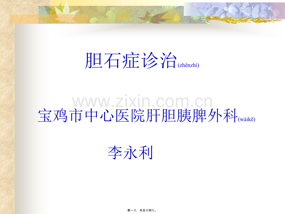 学术讨论—胆石症.ppt_第1页