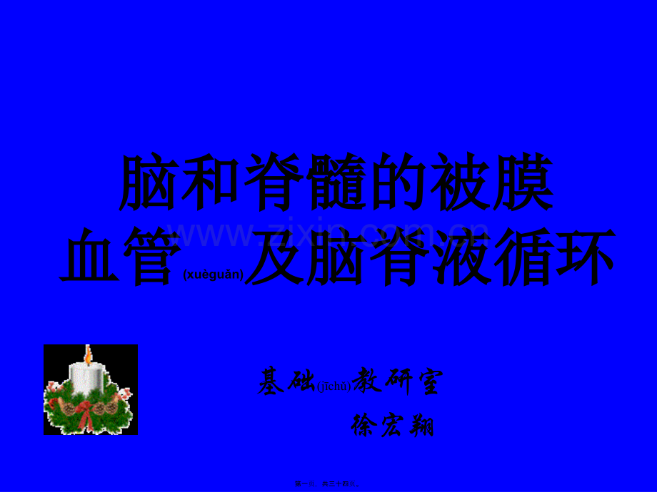 脑和脊髓被膜血管及脑脊液循环.ppt_第1页