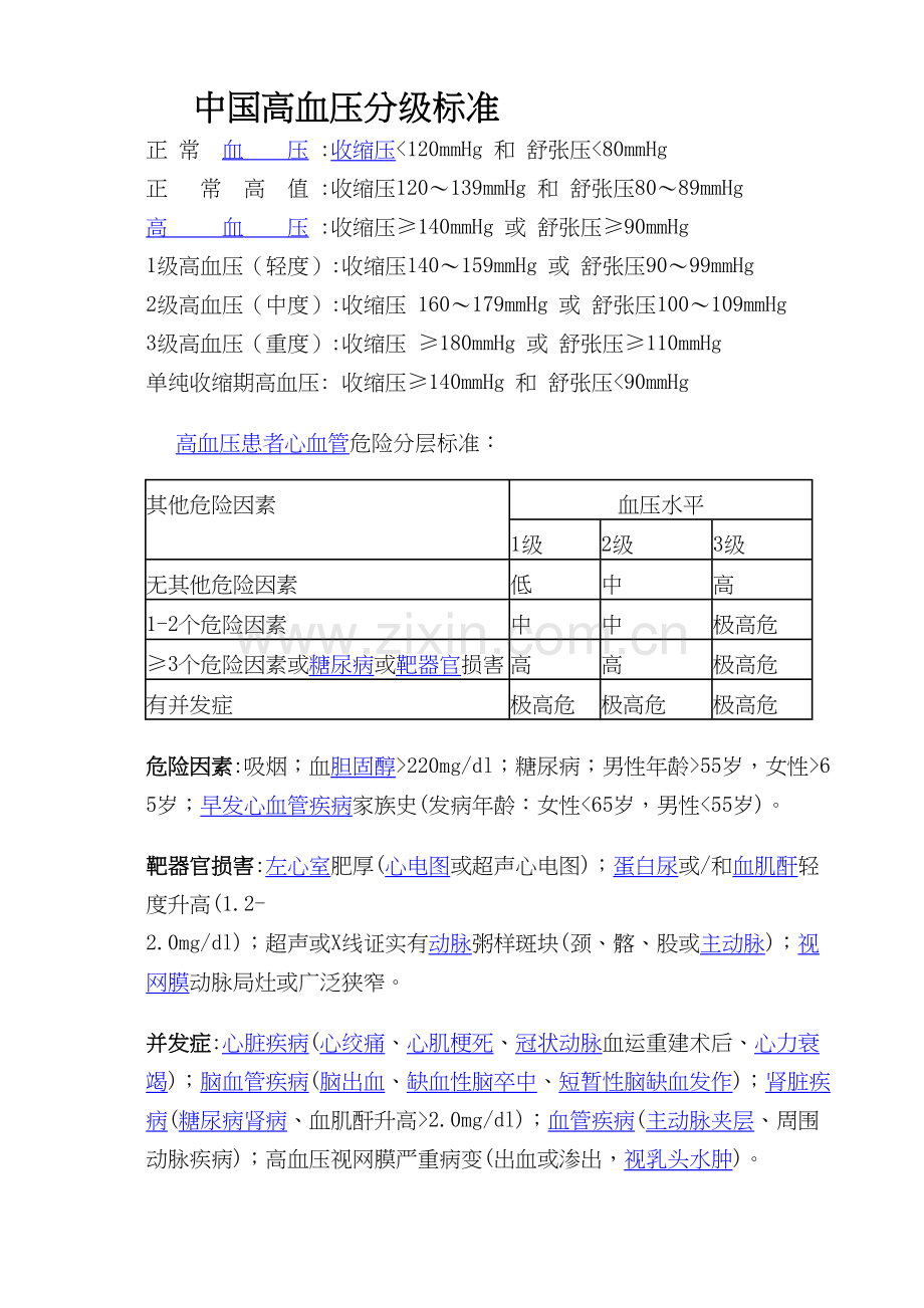 中国高血压分级标准.docx_第1页