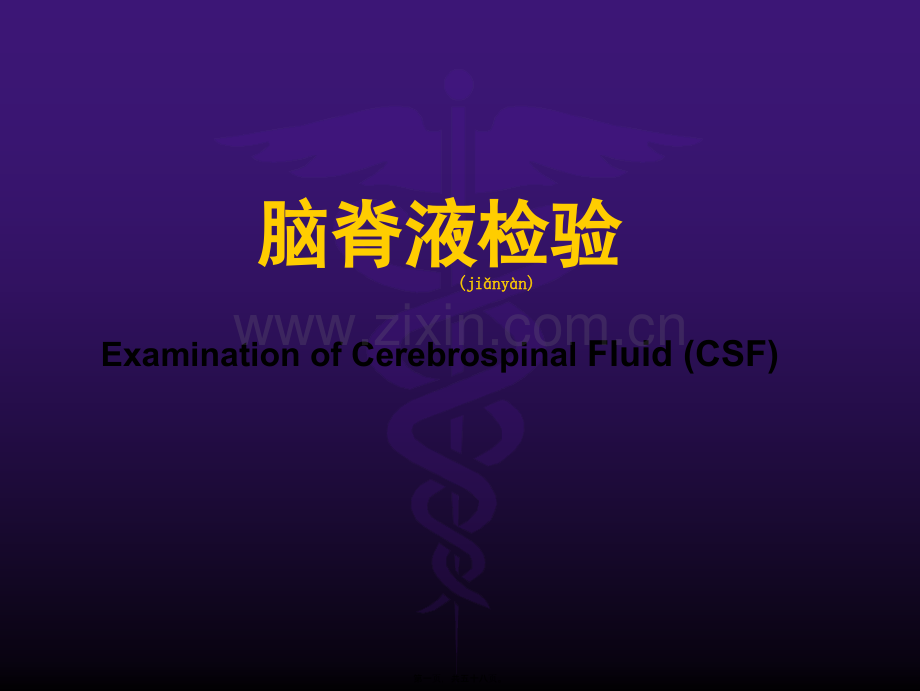 脑脊液检验ExaminationofCerebrospinalFluidCSF.ppt_第1页