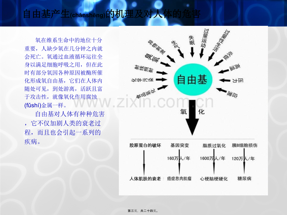 学术讨论—人体衰老的根源——自由基剖析.ppt_第3页