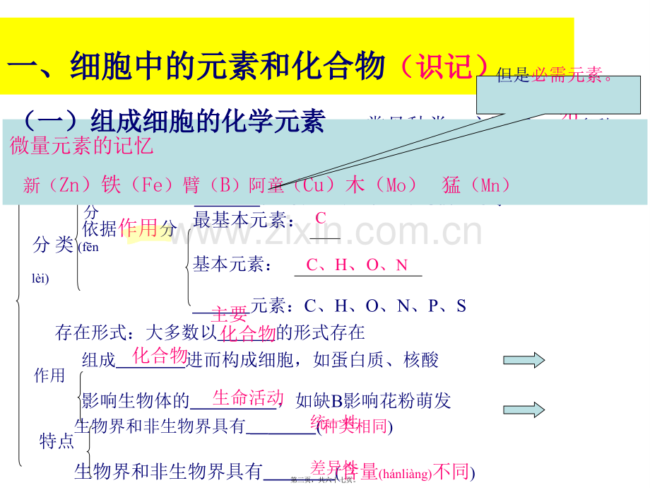 一轮复习第二章细胞的分子组成ppt.ppt_第3页