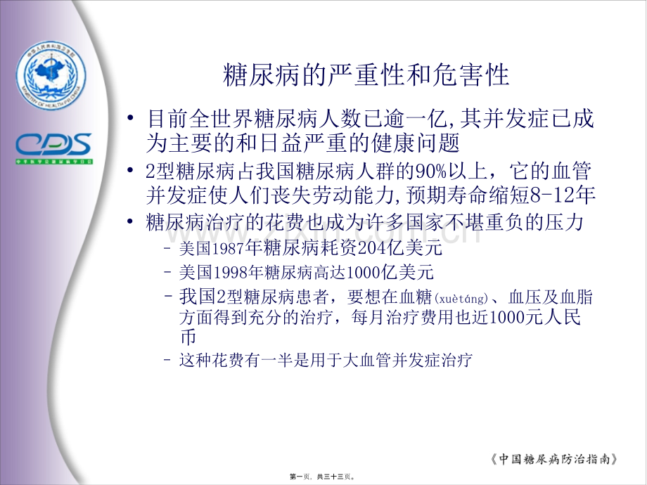 中国糖尿病防治指南.ppt_第1页