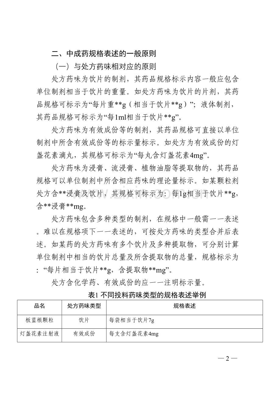 学术讨论—中成药规格表述技术指导原则.docx_第2页