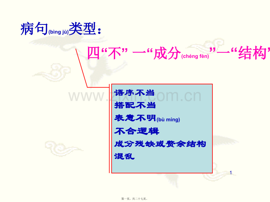 学术讨论—na2015届高考病句复习(四)结构混乱汇总.ppt_第1页