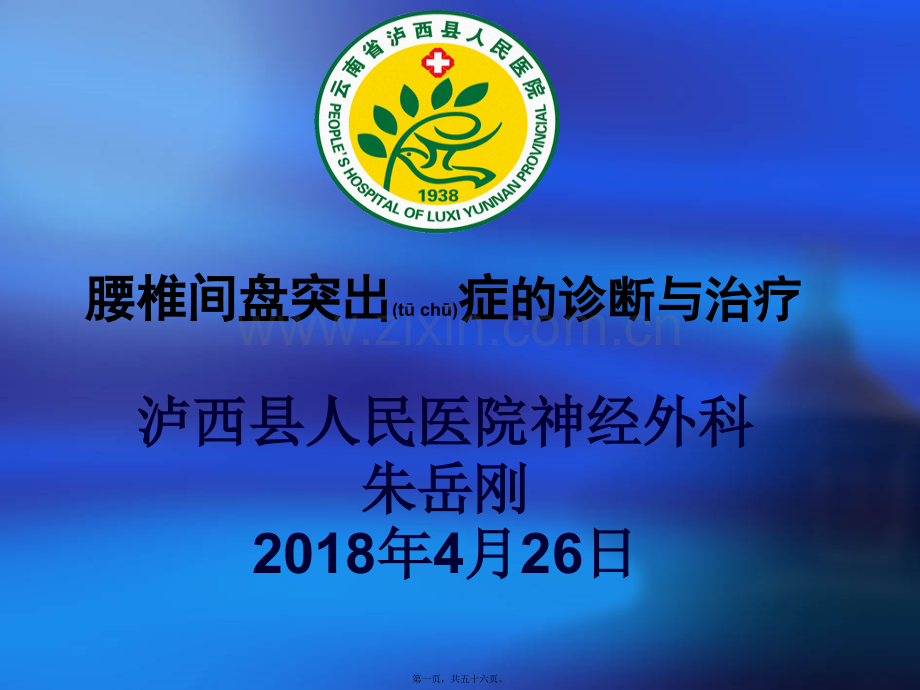 学术讨论—腰椎间盘突出症(zyg).ppt_第1页