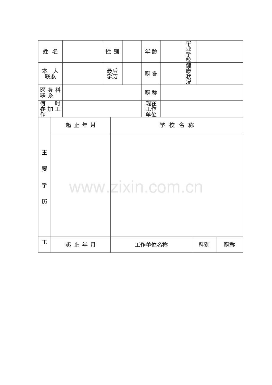 中南大学湘雅二医院进修申请表(2).docx_第2页