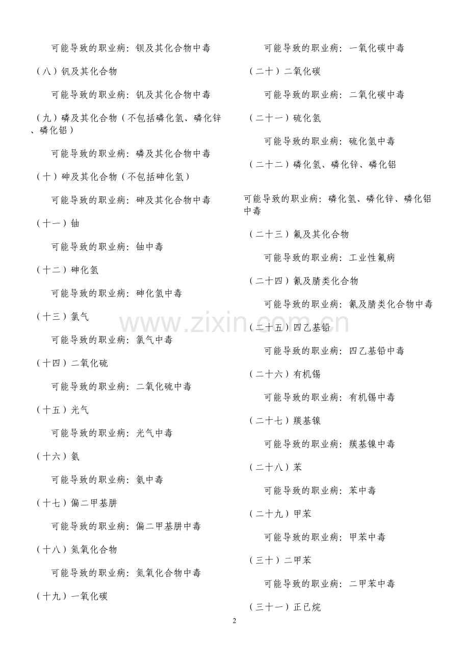 职业安全健康危害因素及职业病.docx_第2页