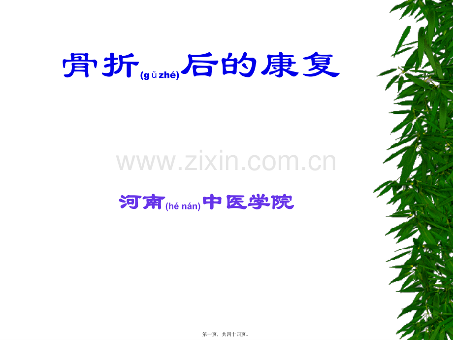 精品骨折后的康复77.pptx_第1页