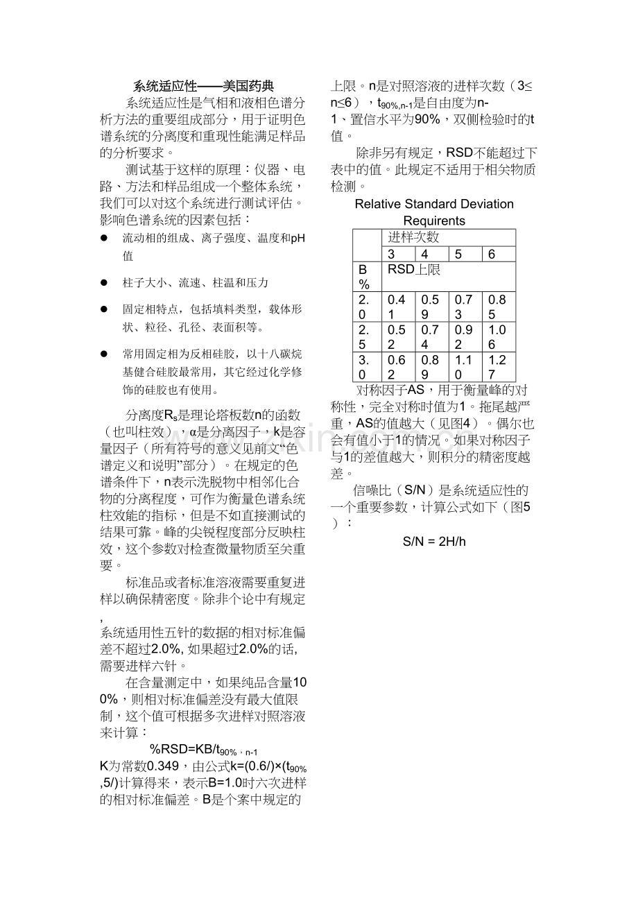 美国及欧洲药典系统适应性要求.doc_第1页