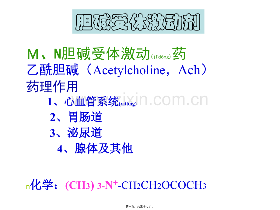 第六章-拟胆碱药抗胆碱药.ppt_第1页