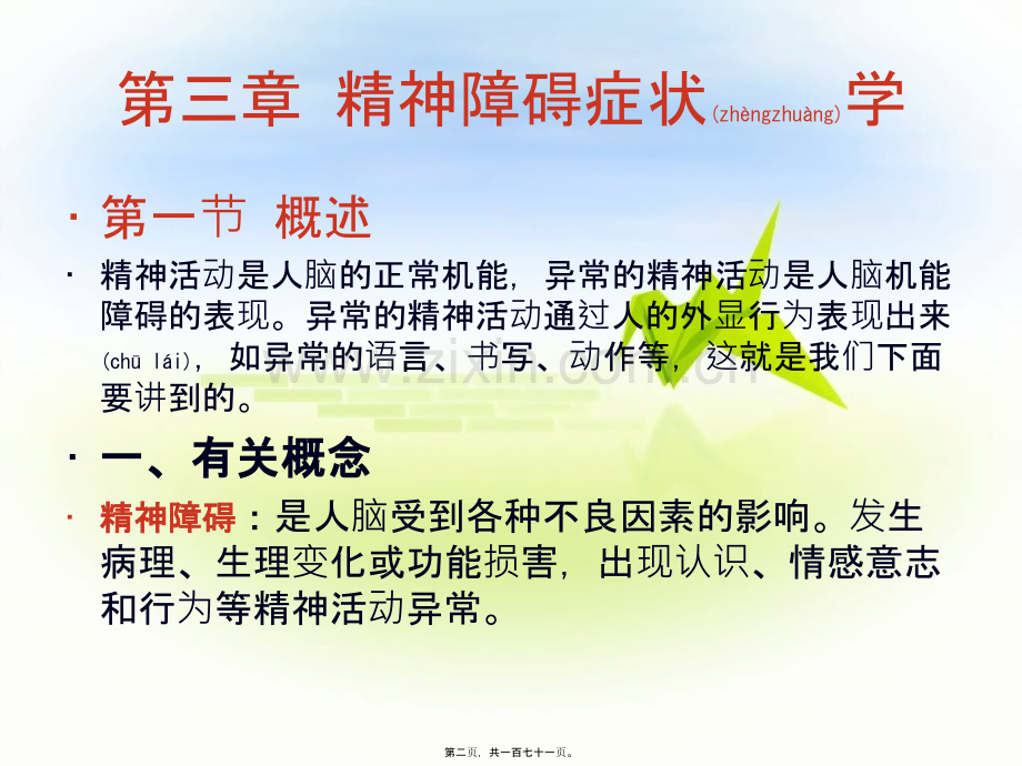 学术讨论—第三章精神病症状学2012.9张改英.ppt_第2页