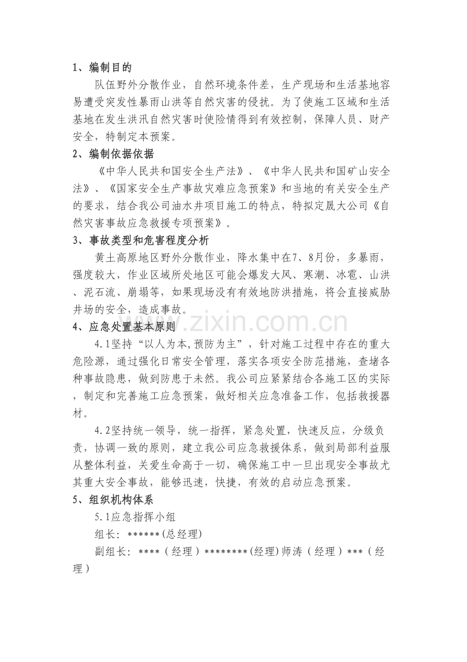 学术讨论—精选-自然灾害事故应急救援专项预案.doc_第2页