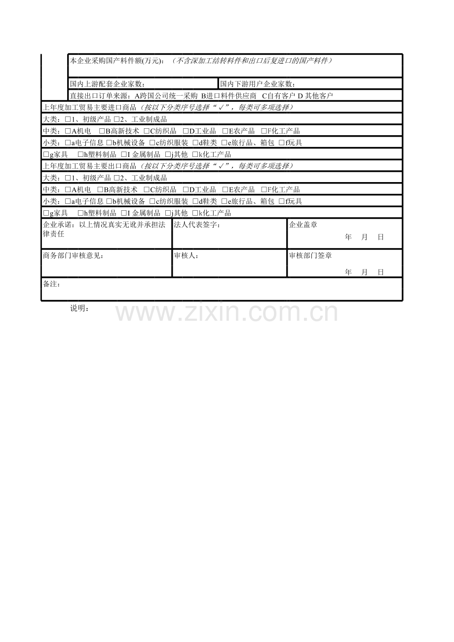 加工贸易经营状况模板.xls_第2页