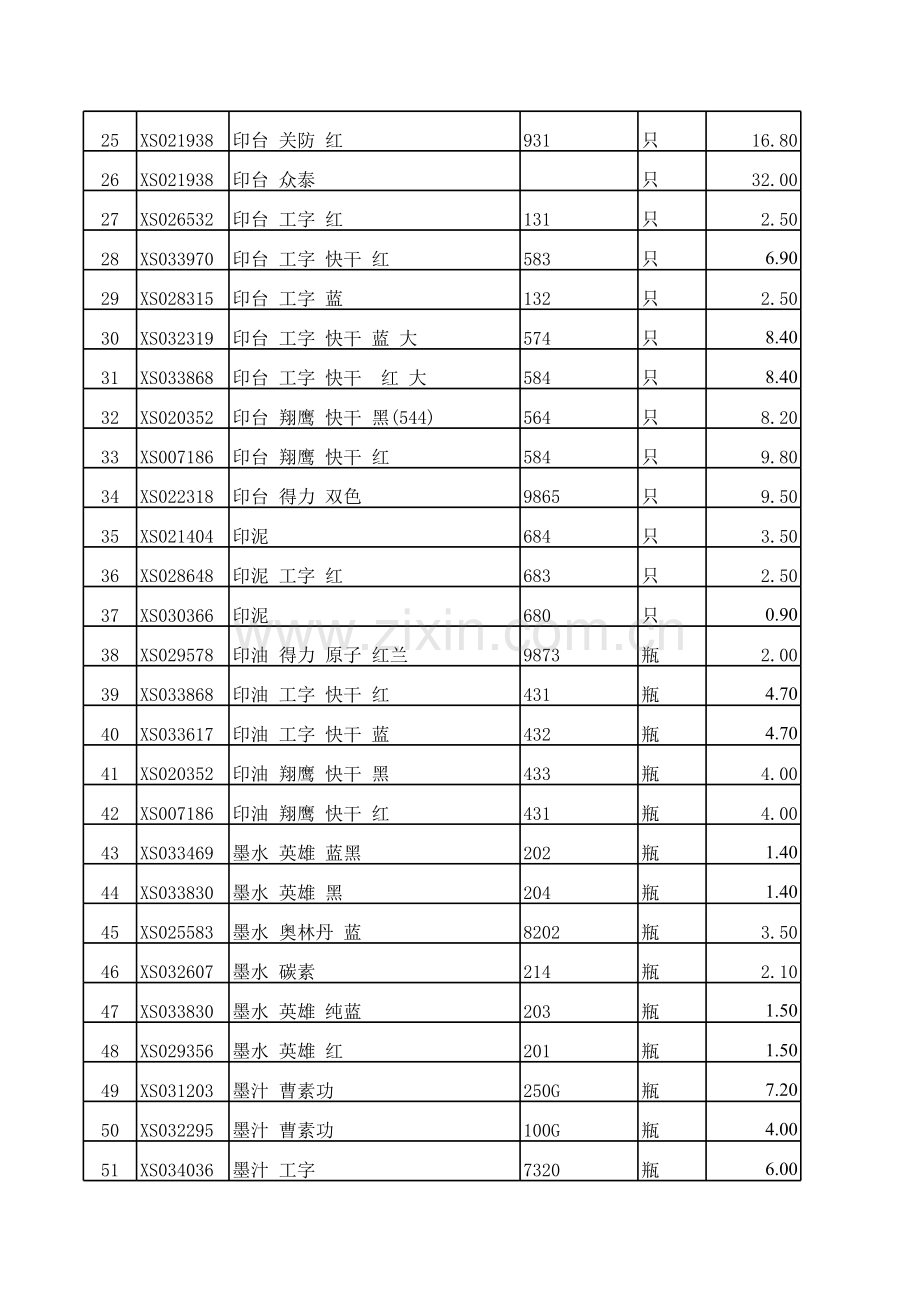 办公用品报价单模板.xls_第2页