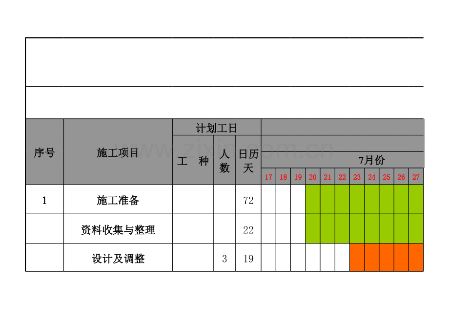 装修施工进度表模板.xls_第1页