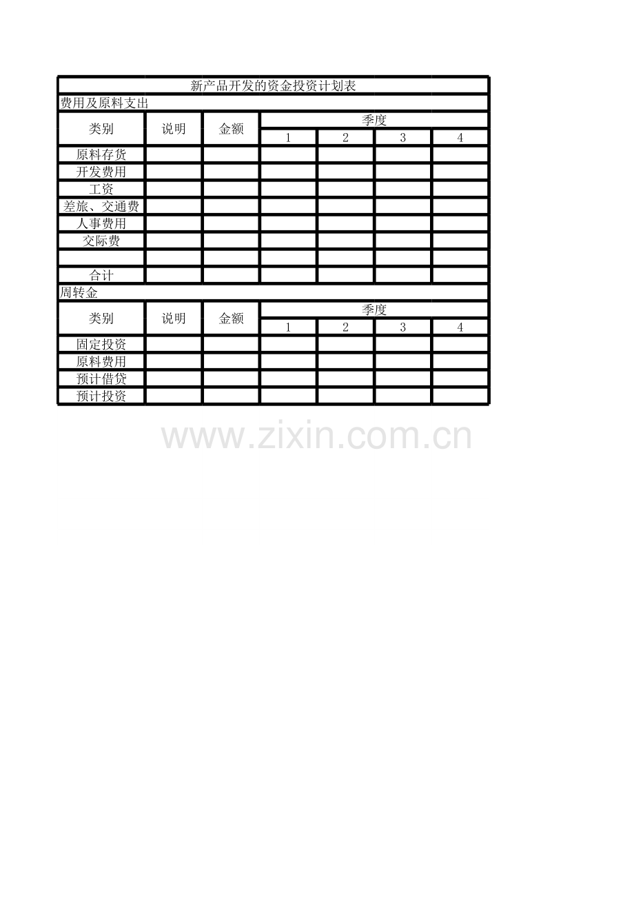 产品质量先期策划计划表模板.xls_第1页