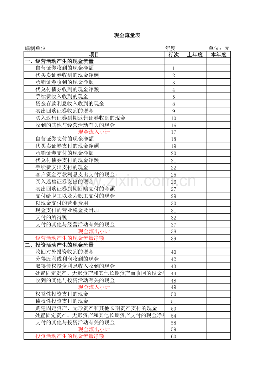 现金流量表3模板.xls_第1页