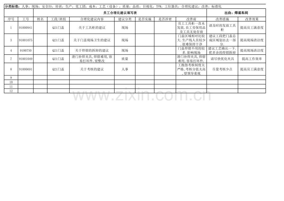 合理化建议模板.xls_第1页