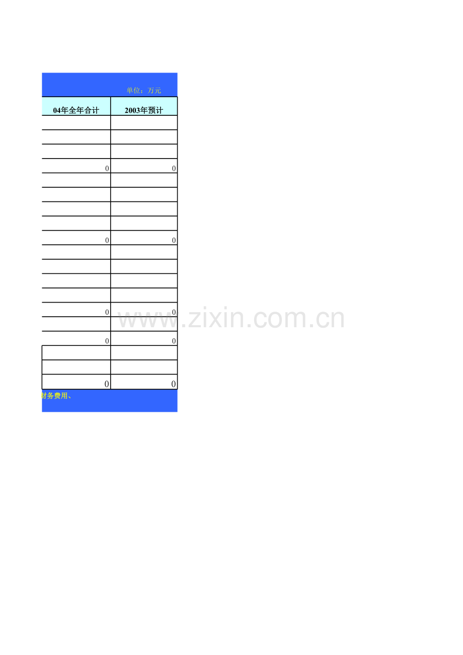 损益预算表模板.xls_第2页