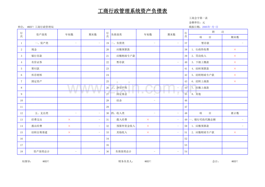 工商司会计报表模板.xls_第1页