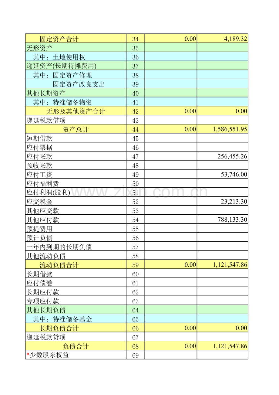 资金流量表模板.xls_第2页