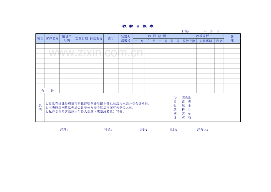 收款、付款管理表格模板.xls_第3页