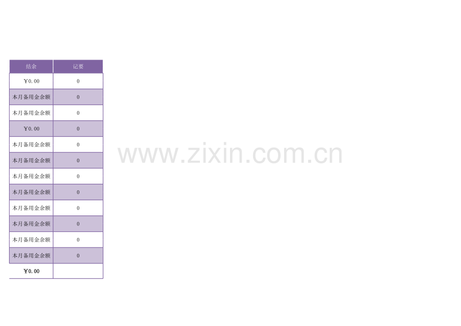 公司收支明细表模板.xls_第2页