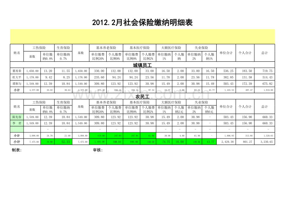 保险明细表模板.xls_第3页