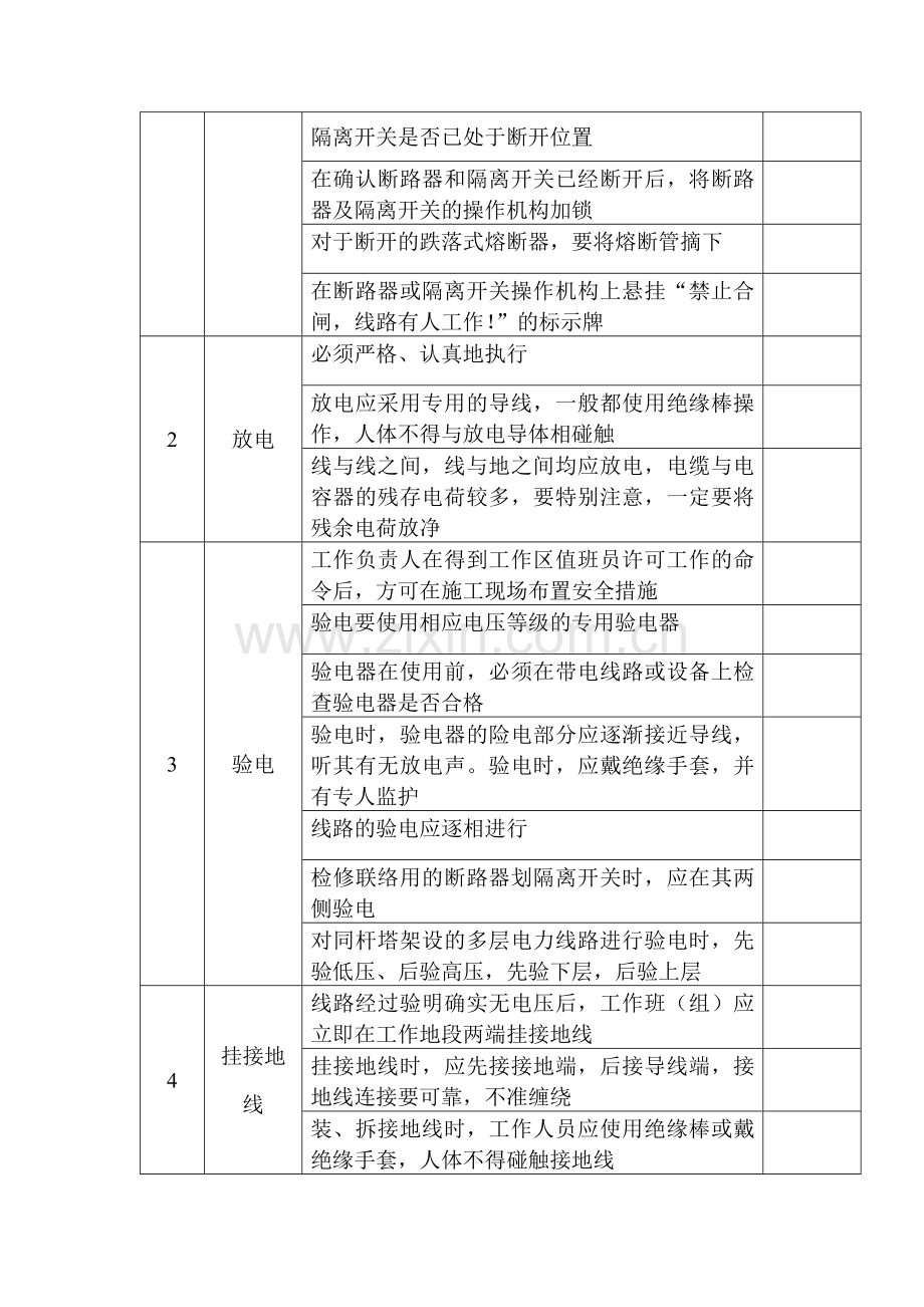 线路停电作业安全技术措施检查表.docx_第2页