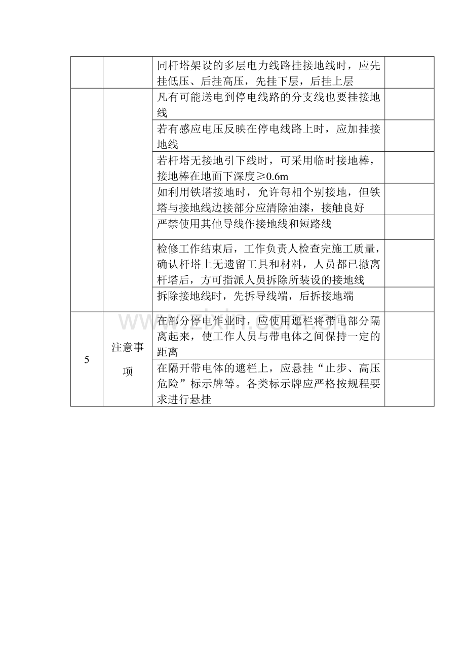 线路停电作业安全技术措施检查表.docx_第3页