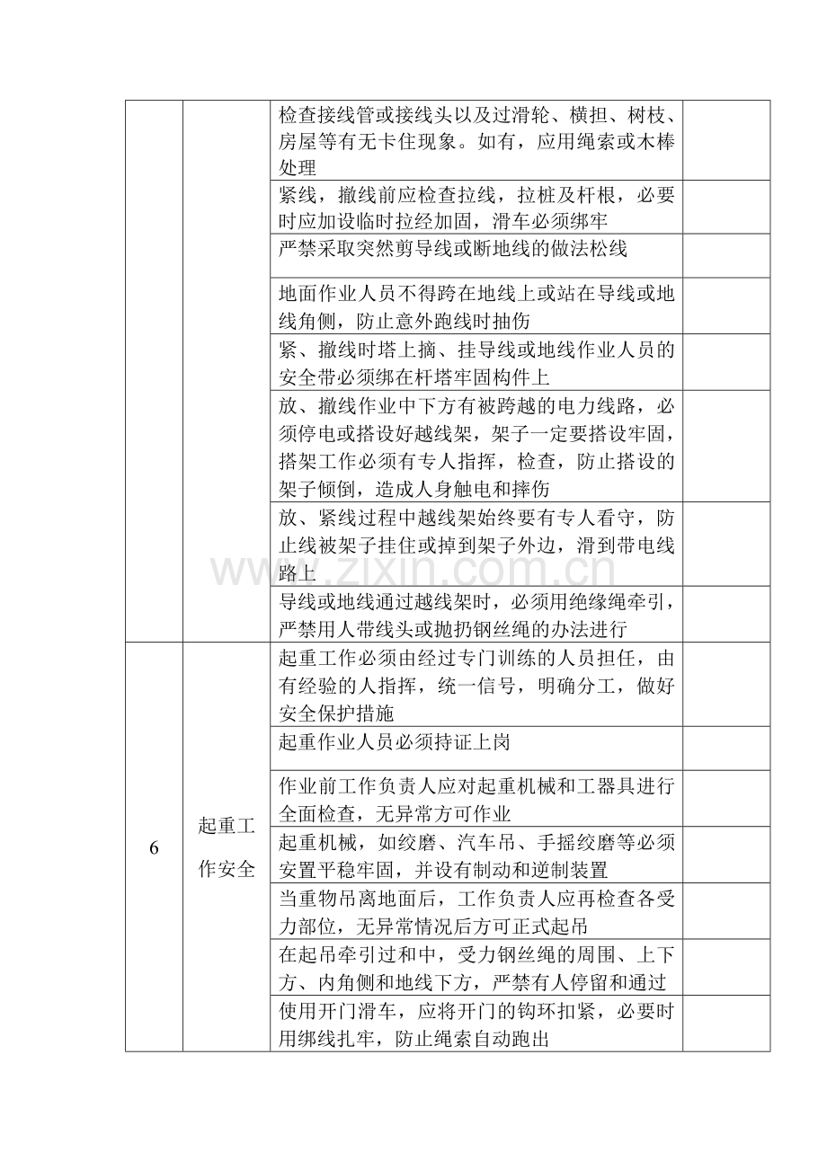 输电线路局部更换导线、地线作业安全检查表.docx_第3页