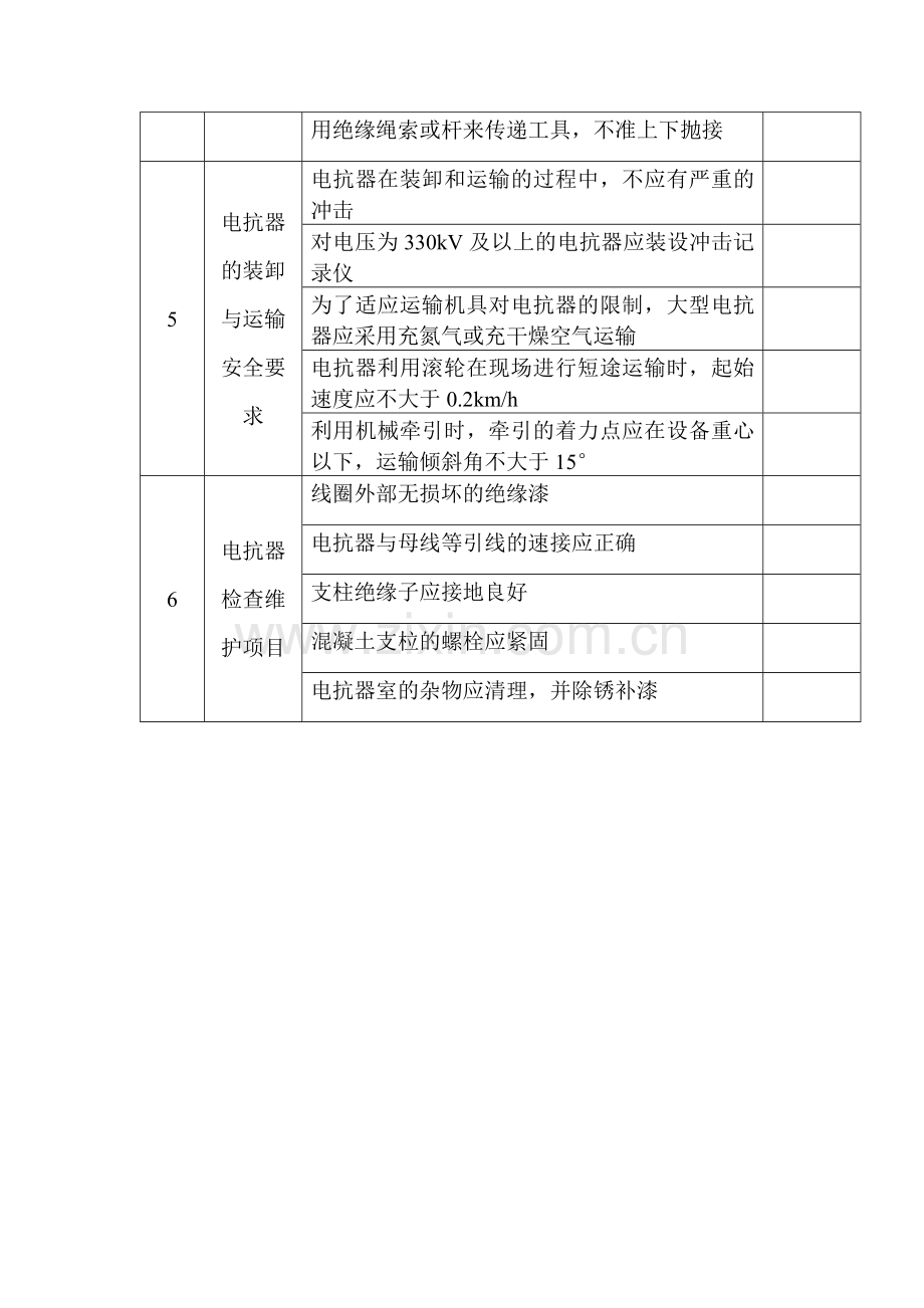 电工资料：电抗器安全检查表.docx_第3页