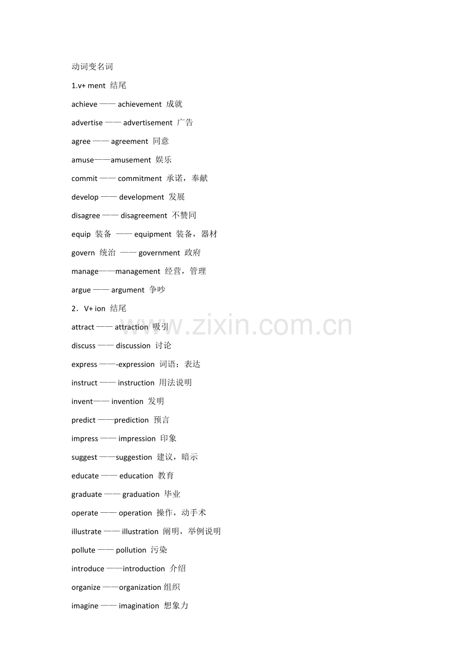 高中英语考试5类28组词性转换规律归纳.docx_第1页