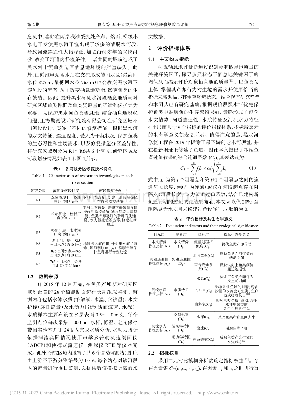 基于鱼类产卵需求的栖息地修复效果评价_鲁芸.pdf_第3页