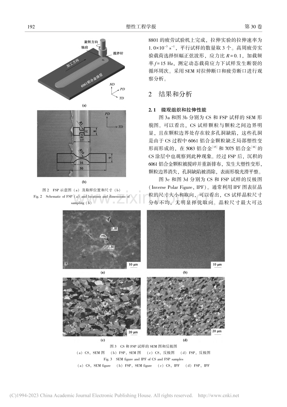 搅拌摩擦加工改性冷喷涂6061铝合金涂层的断裂行为_刘志浩.pdf_第3页