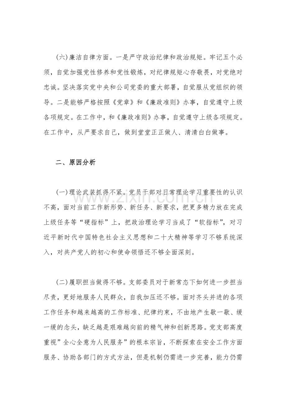 2023年（两篇）主题教育六个方面检视问题清单及整改措施.docx_第3页