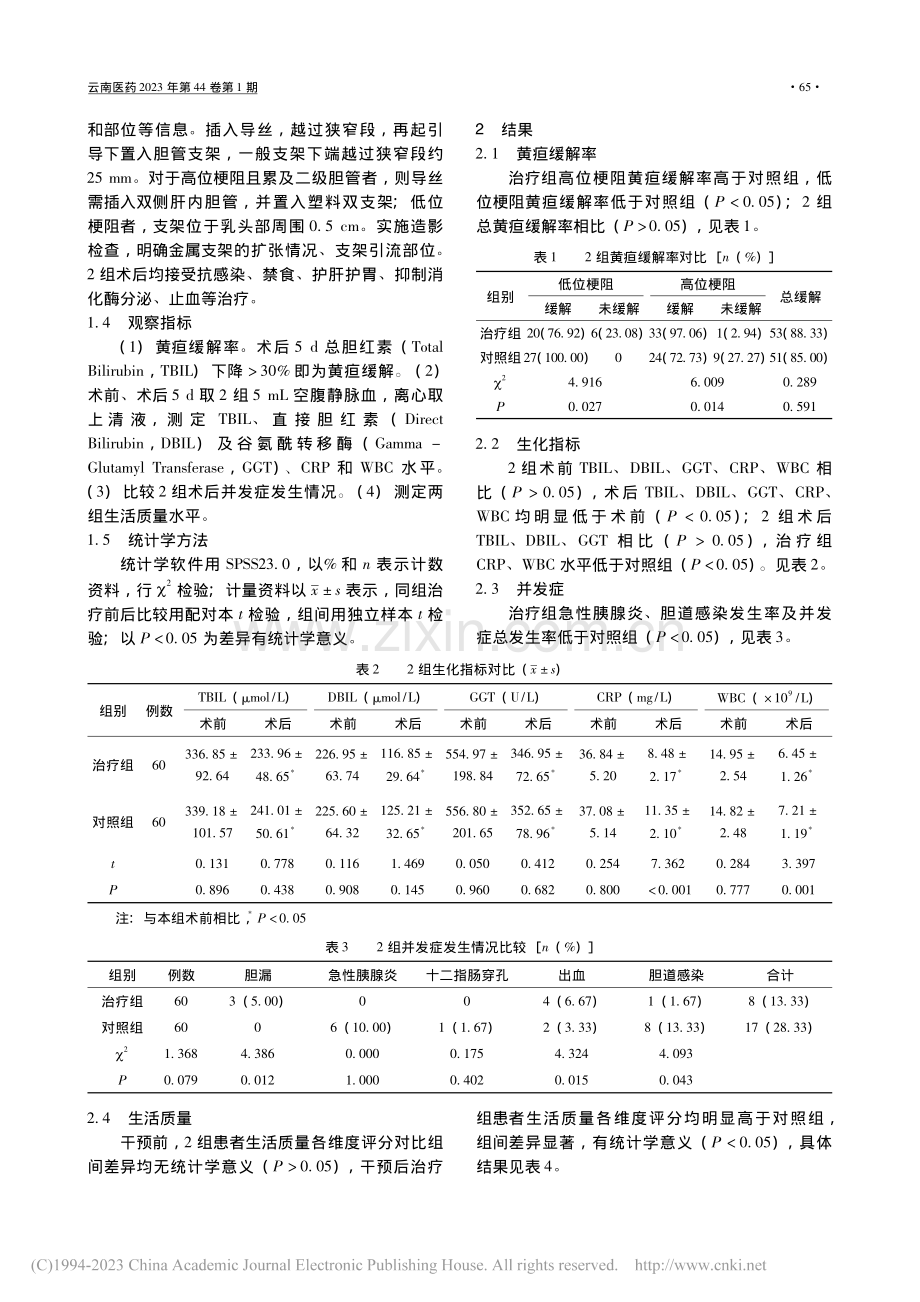 两种不同术式治疗恶性梗阻性黄疸的对比研究_黄涛.pdf_第2页