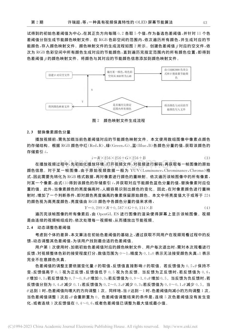 一种具有视频保真特性的OLED屏幕节能算法_许瑞超.pdf_第3页