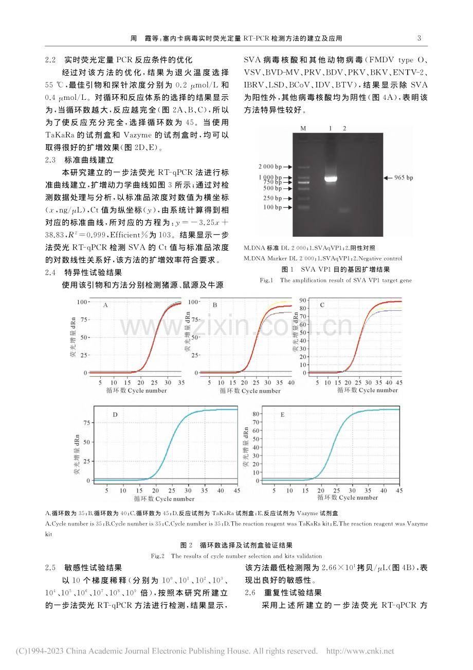 塞内卡病毒实时荧光定量RT...PCR检测方法的建立及应用_周霞.pdf_第3页