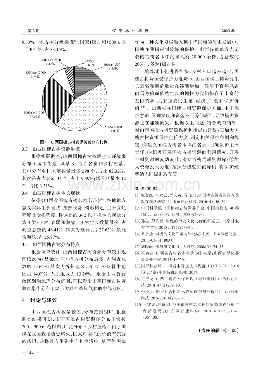 山西省国槐古树资源保存现状调查研究_马晶.pdf_第2页