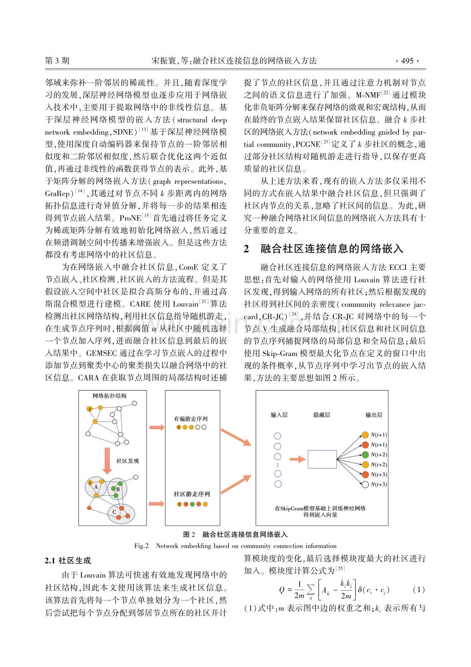 融合社区连接信息的网络嵌入方法.pdf_第3页