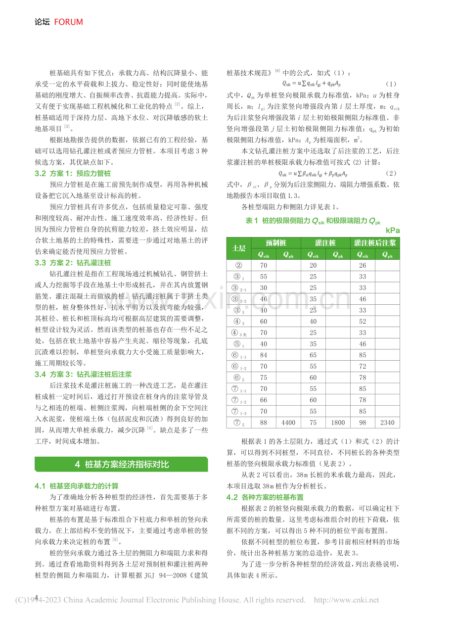 软土地基上桩基础多方案经济指标的探讨_赵奕皓.pdf_第2页