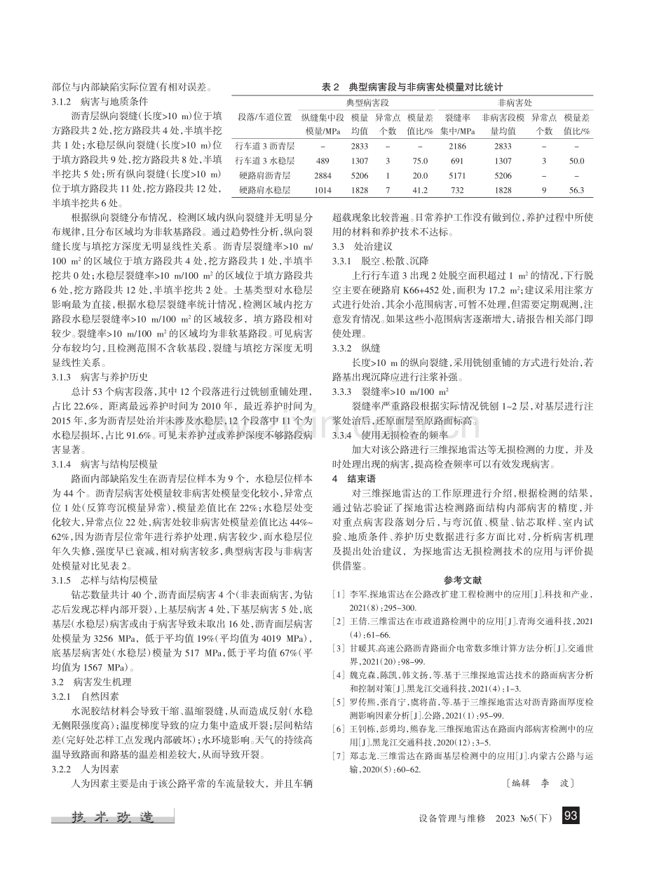 三维探地雷达在公路病害检测中的应用_马强.pdf_第2页