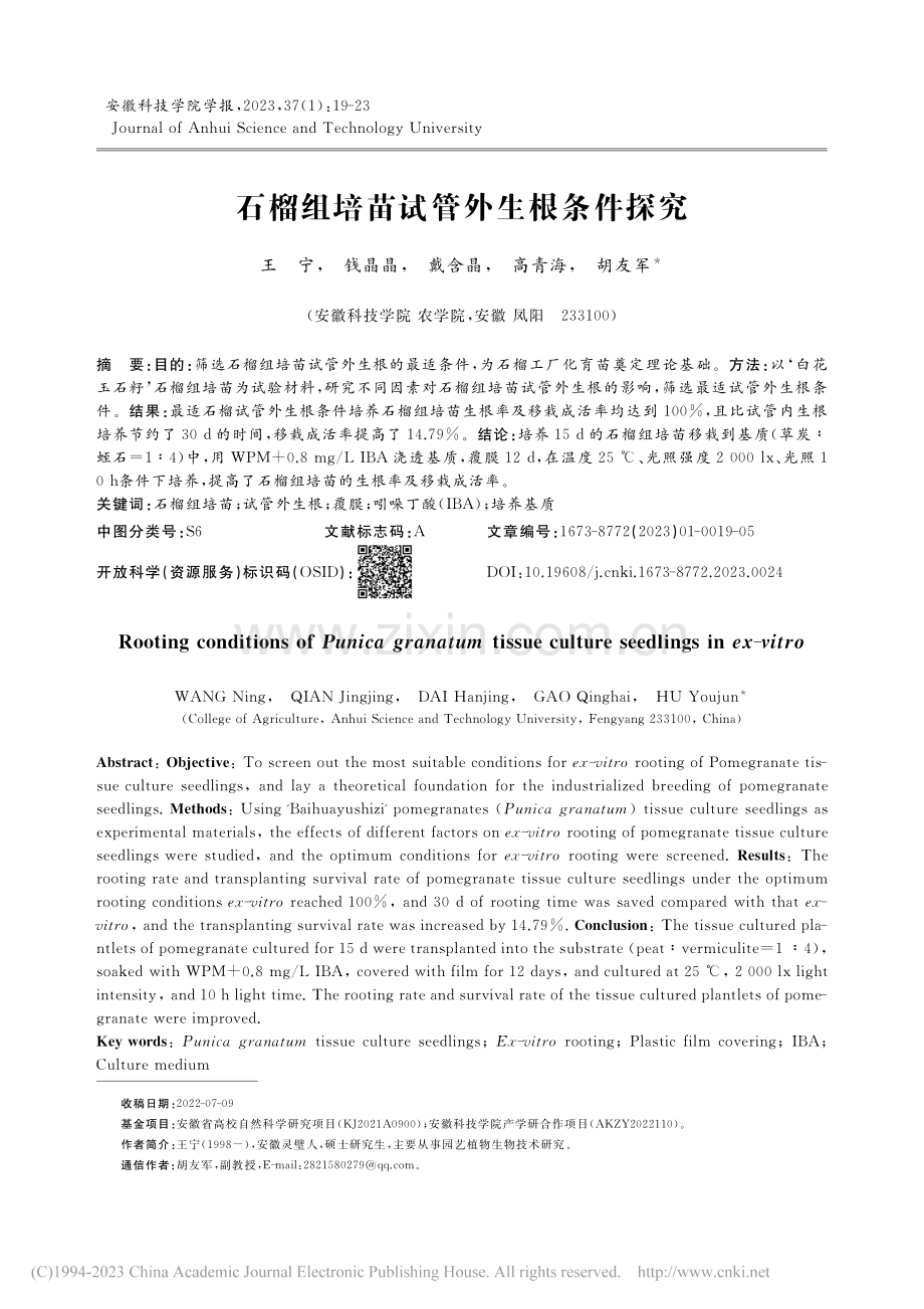 石榴组培苗试管外生根条件探究_王宁.pdf_第1页