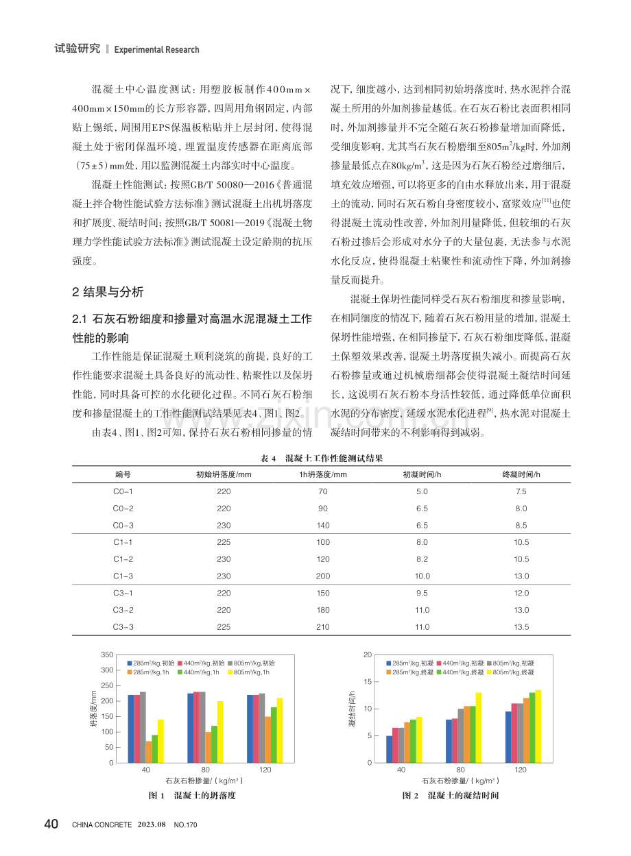 石灰石粉细度和掺量对高温水泥混凝土性能的影响.pdf_第3页